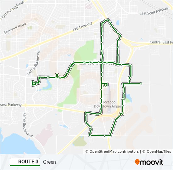 ROUTE 3 bus Line Map