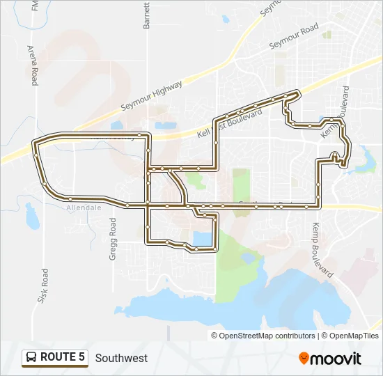 ROUTE 5 Bus Line Map
