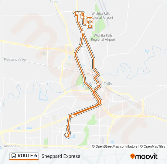 ROUTE 6 Bus Line Map