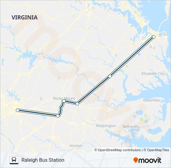 GREYHOUND US0654S Bus Line Map