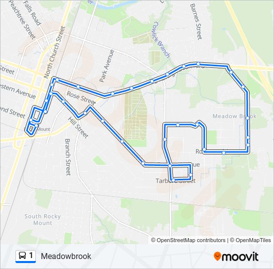 1 bus Line Map