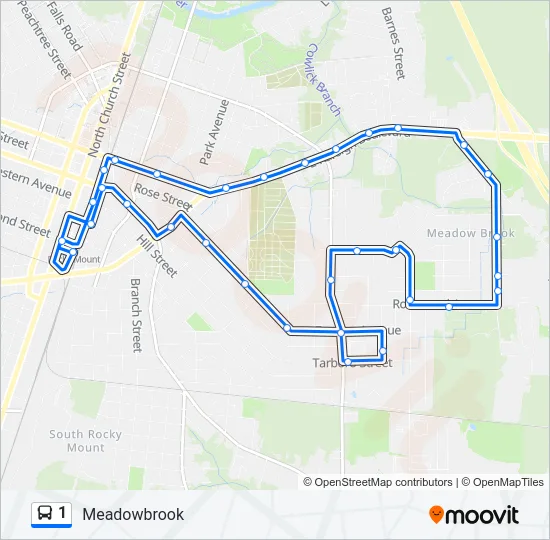 1 Bus Line Map