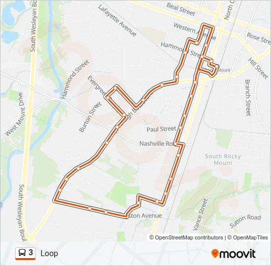 3 Bus Line Map