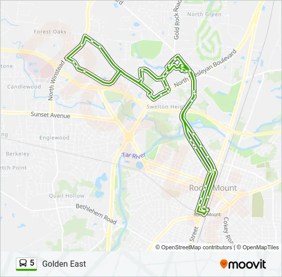 5 Bus Line Map