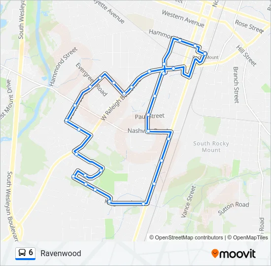 6 Bus Line Map