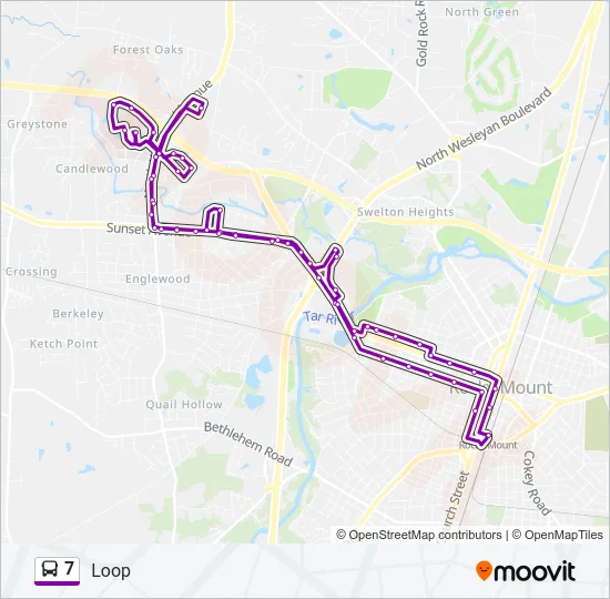 7 Bus Line Map