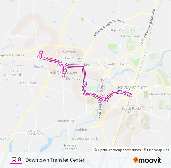 8 Bus Line Map