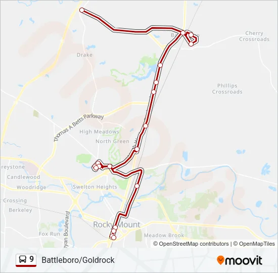 9 Bus Line Map