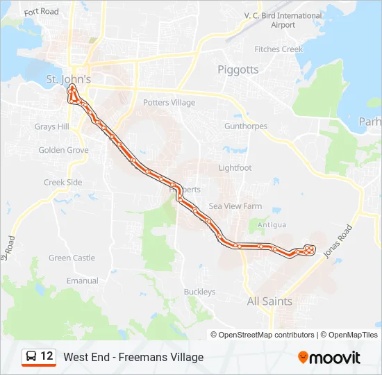 12 Bus Line Map