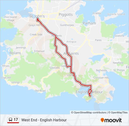 17 Bus Line Map