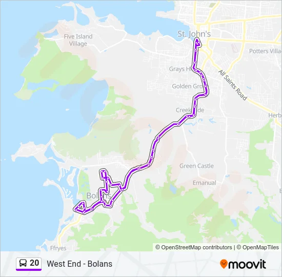 20 Bus Line Map