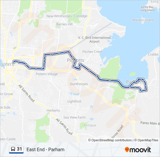 31 Bus Line Map