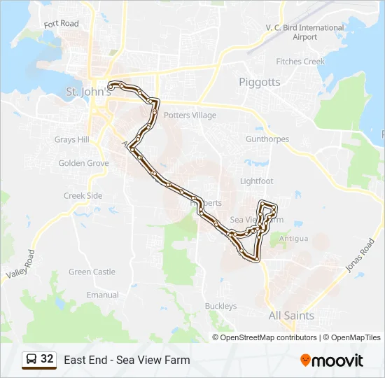 32 Bus Line Map