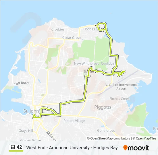 42 Bus Line Map