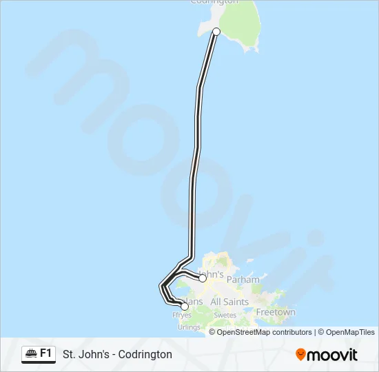 F1 Ferry Line Map