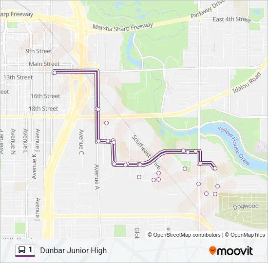 1 Bus Line Map