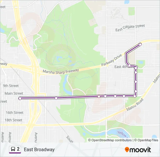 2 Bus Line Map