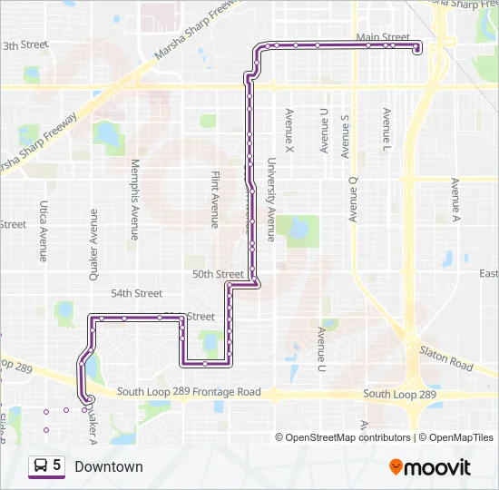 5 Bus Line Map