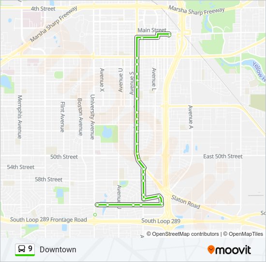 9 bus Line Map