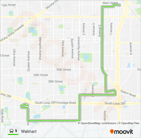 9 Bus Line Map
