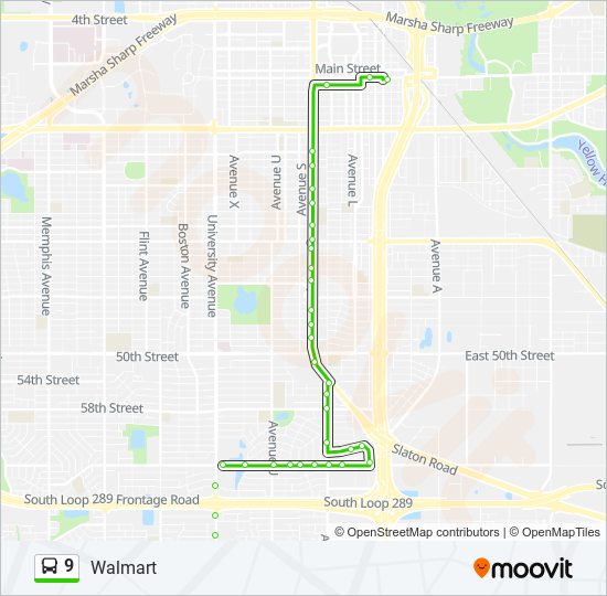 9 bus Line Map