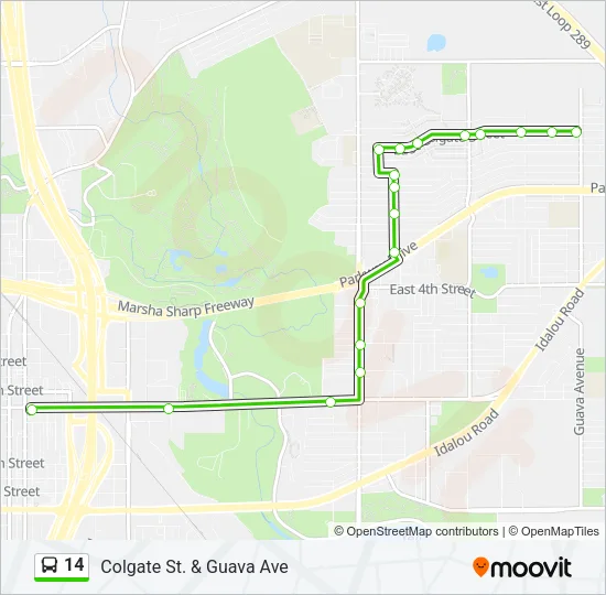 14 Bus Line Map