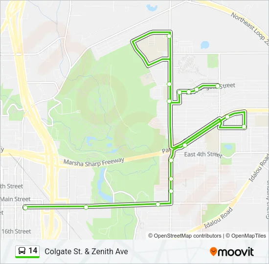 14 Bus Line Map