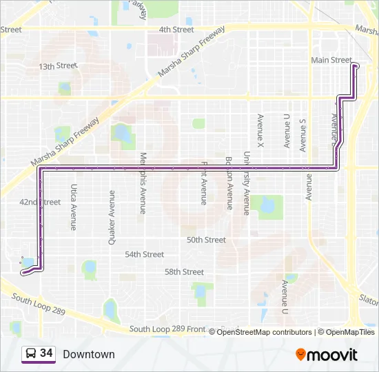 34 Bus Line Map