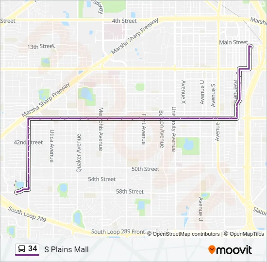 34 Bus Line Map