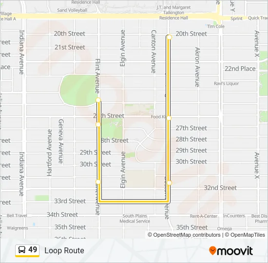 49 Bus Line Map