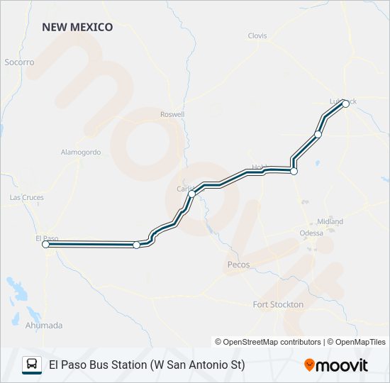 GREYHOUND US1192S Bus Line Map