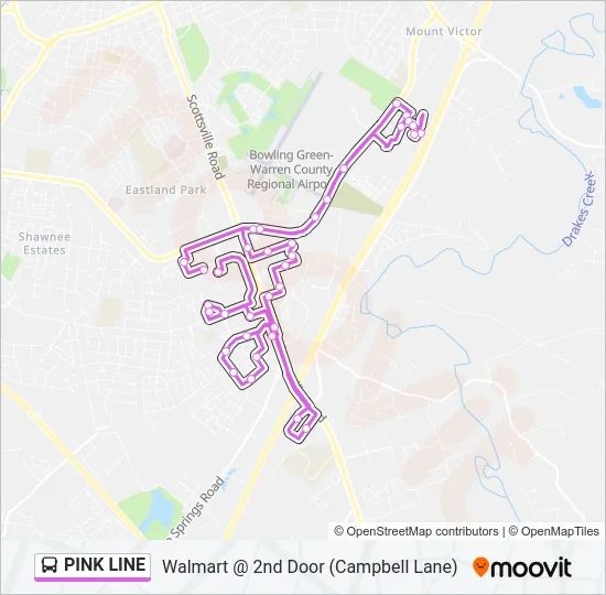 PINK LINE Bus Line Map
