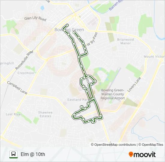 GREEN LINE Bus Line Map