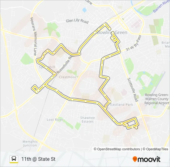 YELLOW LINE Bus Line Map