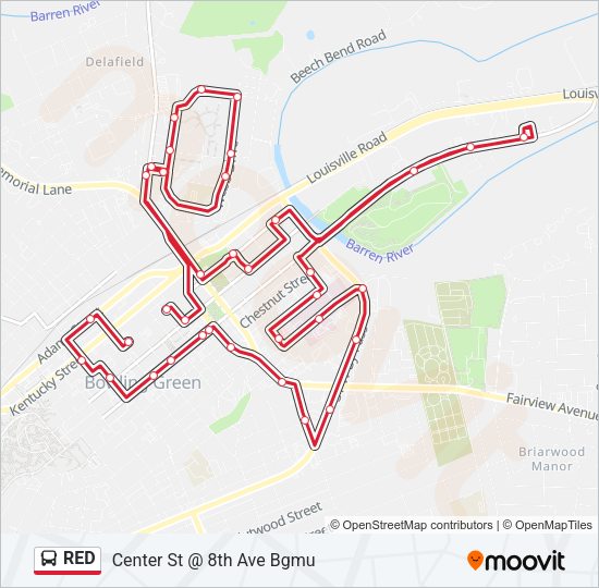 RED Bus Line Map