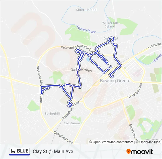 BLUE Bus Line Map