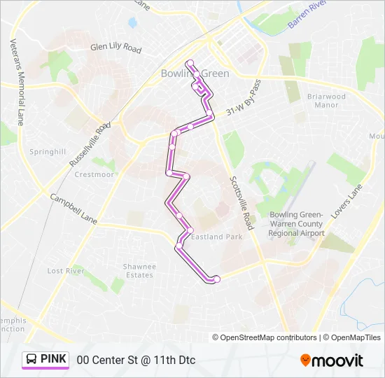 PINK Bus Line Map