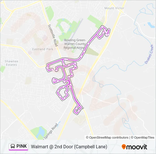 PINK Bus Line Map