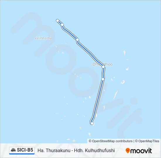 SICI-B5 Ferry Line Map