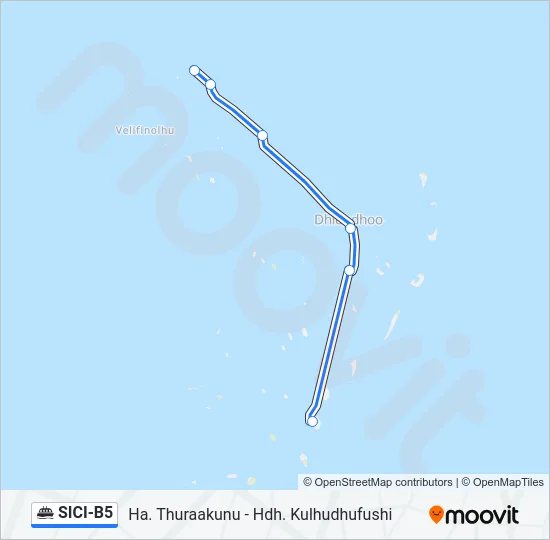 SICI-B5 Ferry Line Map