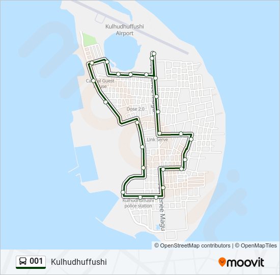 001 bus Line Map