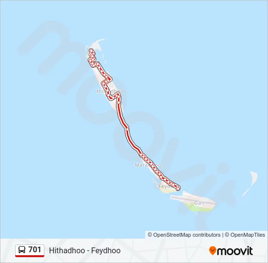 701 Bus Line Map