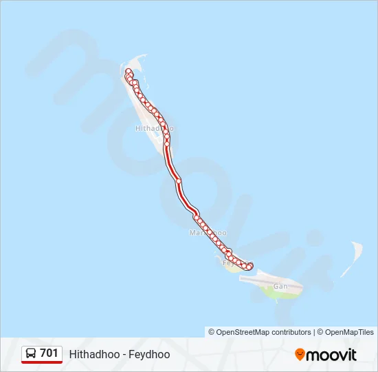 701 Bus Line Map