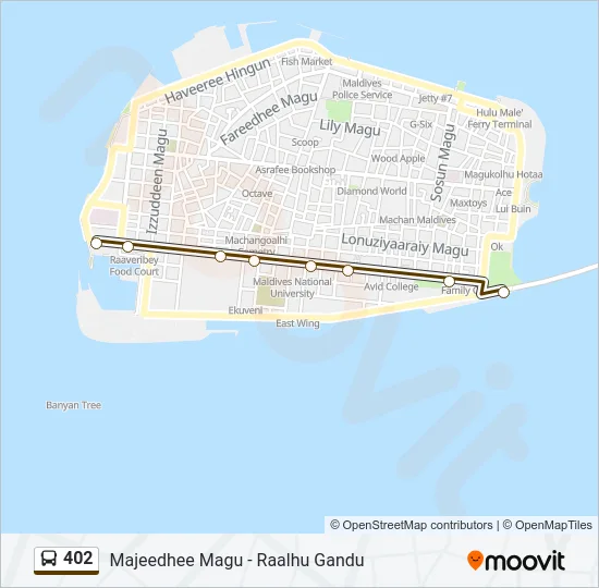 402 Bus Line Map