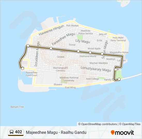402 Bus Line Map