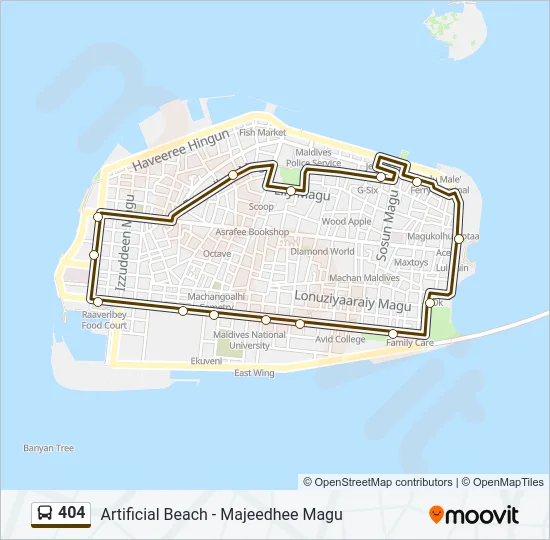 404 Bus Line Map