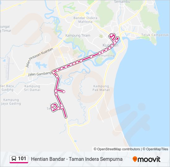 101 Bus Line Map