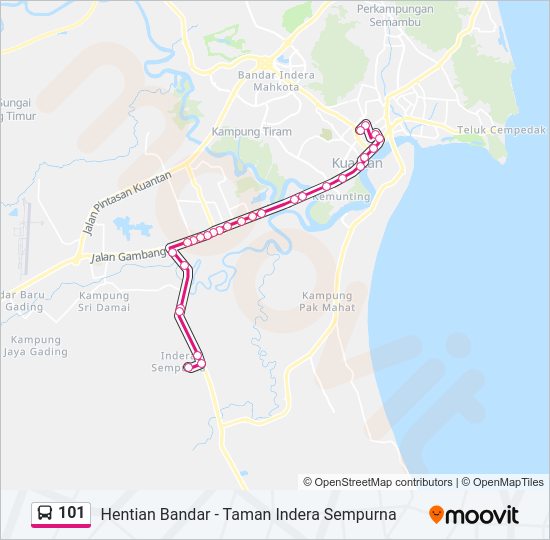 101 Bus Line Map