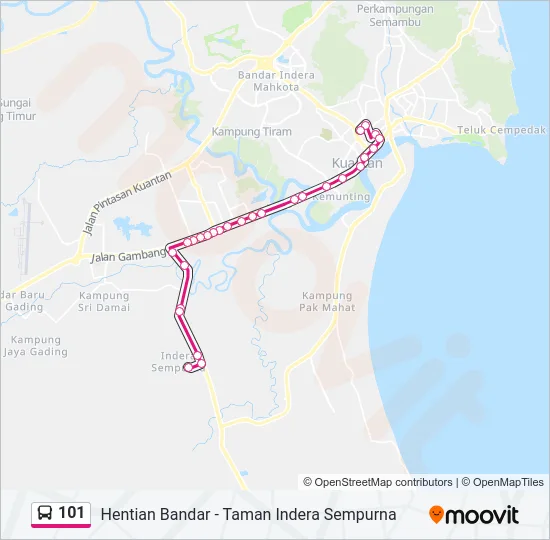 101 Bus Line Map