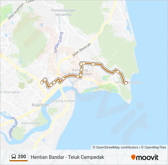 200 Bus Line Map